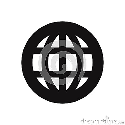 Worldwide vector icon. Worldwide, web symbol for design Vector Illustration