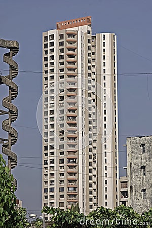 Worli Sea Face highrise modern skyscraper building Bombay Editorial Stock Photo