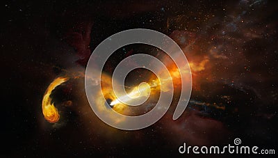 Worm hole, science fiction background. Stock Photo