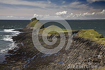 Worm's Head, Gower Peninsula, Wales Stock Photo
