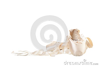 Worn Ballet Slippers Stock Photo