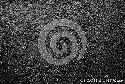 Worn black leather Stock Photo