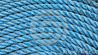 Worn blue rope Stock Photo