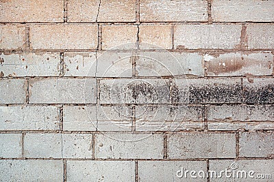 Worn calcium silicate brick wall pattern Stock Photo