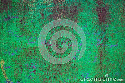 Worn dark green rusty metal texture background Stock Photo