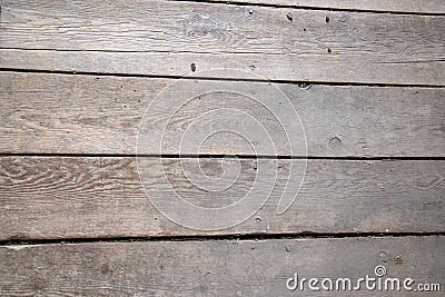 Worn floor boards in an old barn Stock Photo