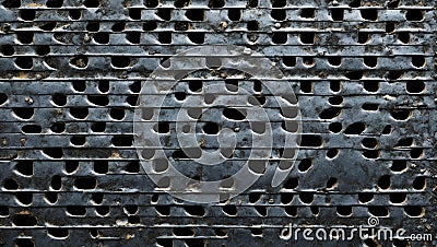 worn meshed steel surface texture. ai generated Stock Photo