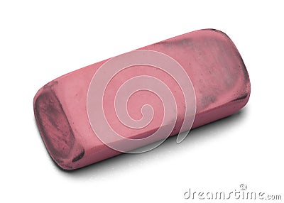 Worn Pink Eraser Stock Photo