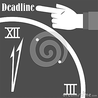 Worried Business Deadline Office Vector Illustration