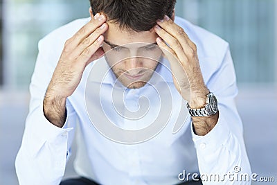 Worried man Stock Photo