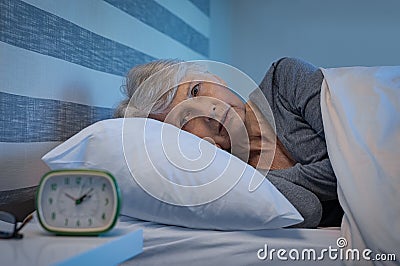 Insomnia at night Stock Photo