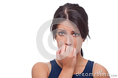 Worried woman Stock Photo