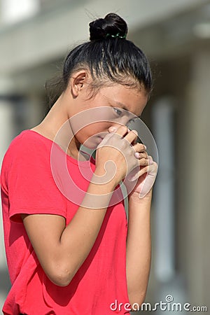 Worrisome Teen Girl Stock Photo