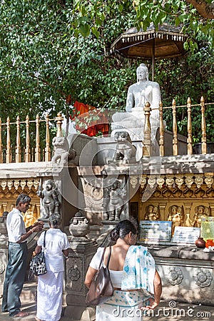 Worship of Buddha Editorial Stock Photo