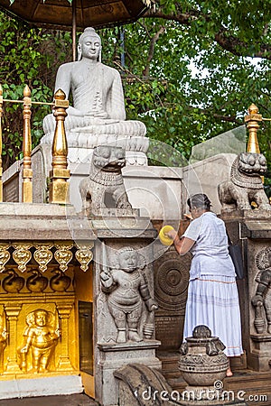 Worship of Buddha Editorial Stock Photo