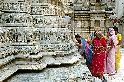 Worship for God, Jagdish Temple Editorial Stock Photo