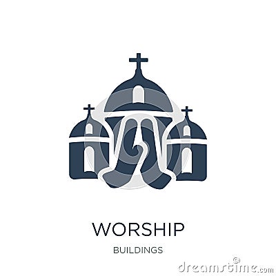 worship icon in trendy design style. worship icon isolated on white background. worship vector icon simple and modern flat symbol Vector Illustration