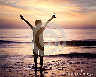 Worship and praise by the sea Stock Photo