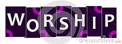 Worship Purple Pink Rings Stripes Stock Photo