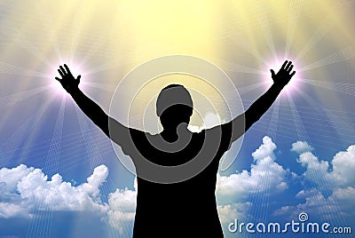 Worship to God Stock Photo