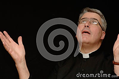 Worshipful priest Stock Photo