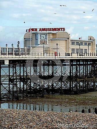 Worthing Pier, Sussex, England Editorial Stock Photo