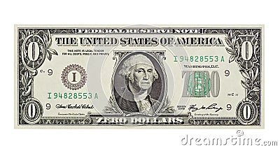 Worthless Dollar Bill Stock Photo