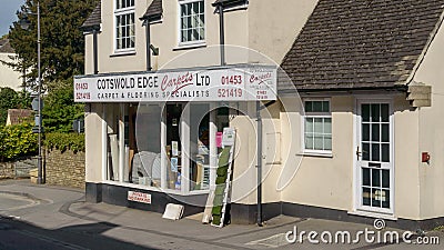 Cotswold Edge Carpets on Church Road Editorial Stock Photo