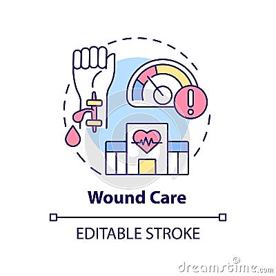 Wound care concept icon Vector Illustration