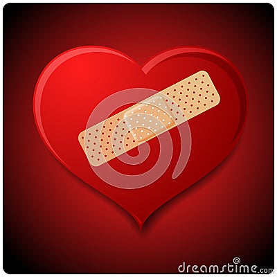 Wounded heart Stock Photo