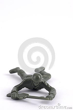A wounded toy soldier Stock Photo