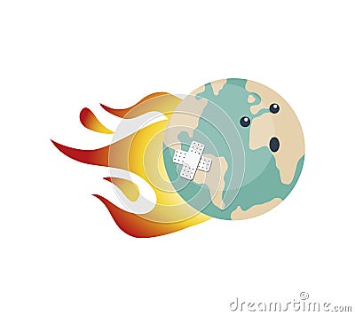 Wounded world Vector Illustration