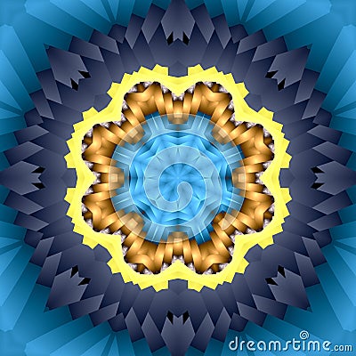 Woven star mandala Stock Photo