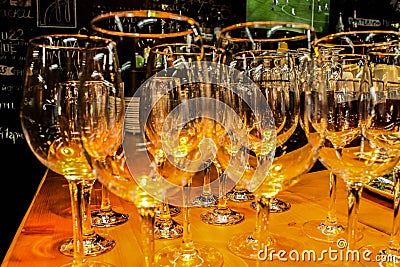 WOW! So nice wineglasses Stock Photo