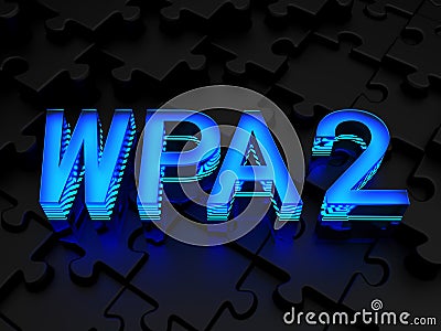 WPA2 (Wi-Fi Protected Access) - WPA version 2 Stock Photo