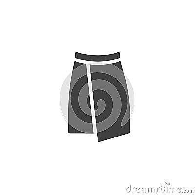 Wrap skirt vector icon Vector Illustration