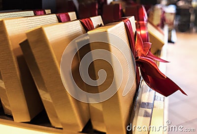Wrapped Gifts Stock Photo