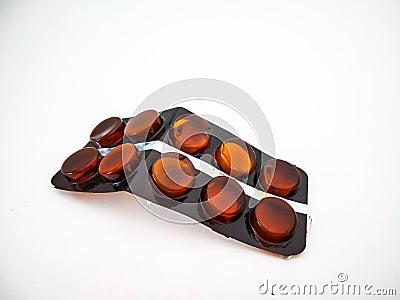 Wrapper of Drug medicines pills Stock Photo