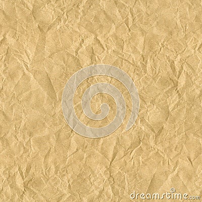 Wrapping Paper Seamless Texture, Brown Rumpled Wrap Background. Stock Photo