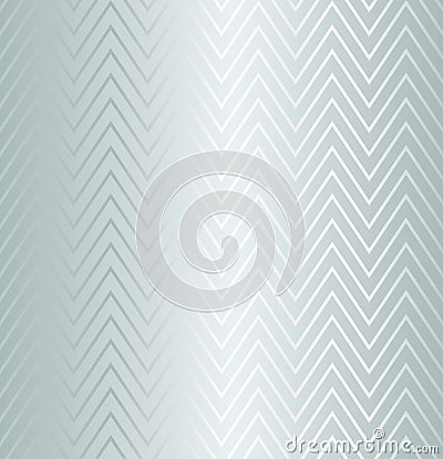 Trendy simple seamless zig zag silver geometric pattern on white background, vector illustration. Wrapping paper zigzag graphic Vector Illustration
