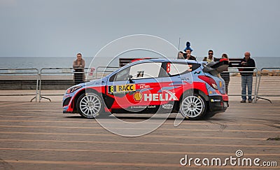 WRC Car in Salou , Spain Editorial Stock Photo