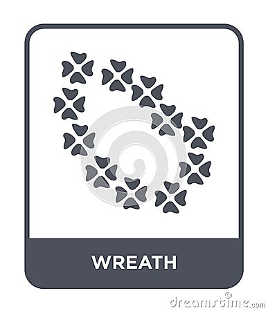 wreath icon in trendy design style. wreath icon isolated on white background. wreath vector icon simple and modern flat symbol for Vector Illustration