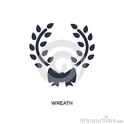 wreath icon on white background. Simple element illustration from summer concept Vector Illustration