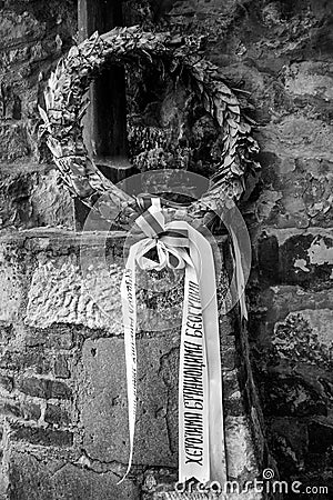 Wreath laid at Belgrade Fortress in honor of the defenders of Belgrade in WW1 Editorial Stock Photo