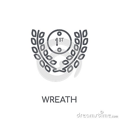 Wreath linear icon. Modern outline Wreath logo concept on white Vector Illustration