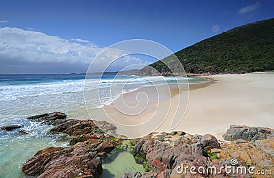 Wreck Beach Port Stephens Stock Photo