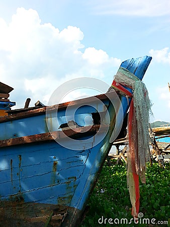 wreck fishing boat Stock Photo