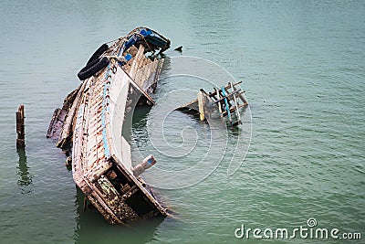 Wreck ship Stock Photo