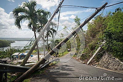 Wreckage from Hurricane Maria. Editorial Stock Photo