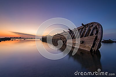 Wrecking ship Stock Photo